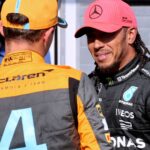 HAMILTON Lewis F1 Team Mercedes Qualifikation mit NORRIS Lando F1 GP von Ungarn 2023 am 22.07.2023 in Budapest