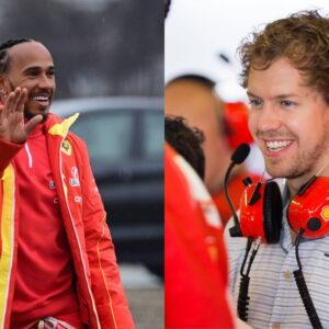 Lewis Hamilton (L) and Sebastian Vettel (R)