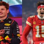 Max Verstappen (L) and Patrick Mahomes (R)