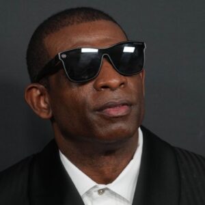 Deion Sanders on the red carpet before Super Bowl LIX NFL Honors at Saenger Theatre.