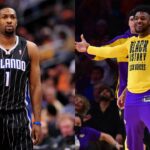 Gilbert Arenas(L) and Bronny James(R)