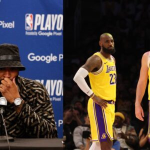 DeMarcus Cousins (L), LeBron James and Luka Doncic (R)