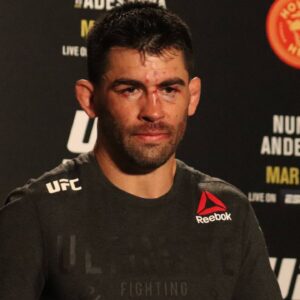 Las Vegas, NV - March 6: Dominick Cruz interacts with media after the UFC 259 Blachowicz v Adesanya event at UFC Apex on March 6, 2021 in Las Vegas, Nevada, United States. Las Vegas, Nevada United States - ZUMAp175 20210306_zsa_p175_029 Copyright: xDiegoxRibasx