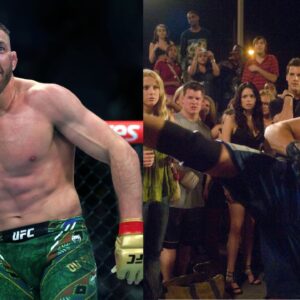 Dricus Du Plessis (L), Never Back Down (R)