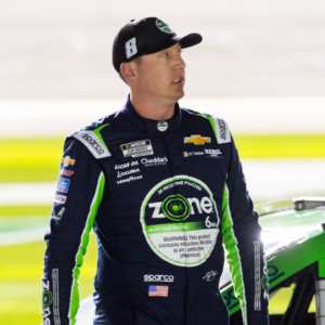 Feb 12, 2025; Daytona Beach, Florida, USA; NASCAR Cup Series driver Kyle Busch (8) during qualifying for the Daytona 500 at Daytona International Speedway. Mandatory Credit: Mark J. Rebilas-Imagn Images