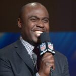 Jan 30, 2014; New York, NY USA; Marshall Faulk (left) and Emmitt Smith on the NFL Network set at the Super Bowl XLVIII media center at the Sheraton Times Square New York.