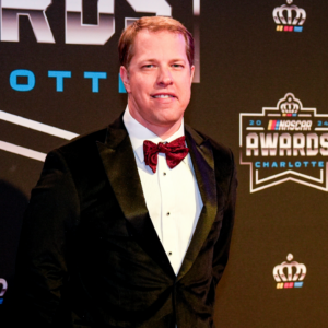 Nov 22, 2024; Charlotte, NC, USA; NASCAR Cup Series driver Brad Keselowski during the NASCAR Awards Banquet at Charlotte Convention Center. Mandatory Credit: Jim Dedmon-Imagn Images