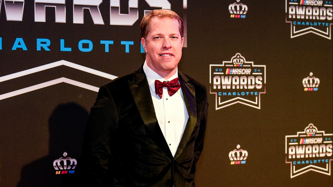 Nov 22, 2024; Charlotte, NC, USA; NASCAR Cup Series driver Brad Keselowski during the NASCAR Awards Banquet at Charlotte Convention Center. Mandatory Credit: Jim Dedmon-Imagn Images