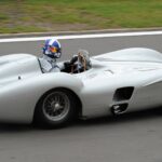 FORMER DRIVER DAVID COULTHARD DRIVING OLD SILVER ARROW 1954-1955 MERCEDES W196. GERMAN F1 GRAND PRIX 2011