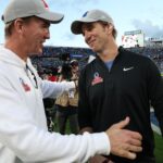 NFC coach Eli Manning and AFC coach Peyton Manning react after the 2024 Pro Bowl at Camping World Stadium.