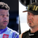 (L-R) NASCAR Cup Series drivers Bubba Wallace and Kyle Busch.
