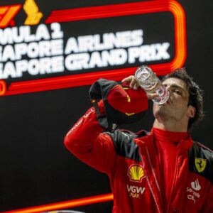 17-09-2023, Marina Bay Street Circuit, Carlos Sainz at the Formula 1 Singapore Grand Prix 2023 Sunday