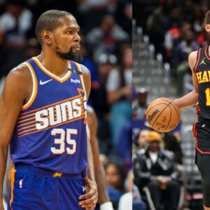 Devin Booker, Kevin Durant, and Trae Young