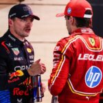 F1 - QATAR GRAND PRIX 2024 VERSTAPPEN Max (ned), Red Bull Racing RB20, portrait and LECLERC Charles (mco), Scuderia Ferrari SF-24, portrait during the Formula 1 Qatar Airways Qatar Grand Prix 2024, 23th round of the 2024 Formula One World Championship