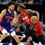 Jimmy Butler NBA: Miami Heat at Detroit Pistons