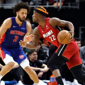 Jimmy Butler NBA: Miami Heat at Detroit Pistons