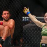 Henry Cejudo (L), Valentina Shevchenko (R)