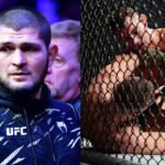 Khabib Nurmagomedov (L), Dustin Poirier (R)