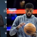 Shannon Sharpe (L), Paul George (R)