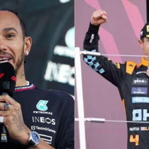 Lewis Hamilton(L), Lando Norris(R)