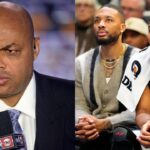 Charles Barkley (L), Damian Lillard and Giannis Antetokounmpo(R)