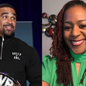 Jalen Hurts and his mother Pamela