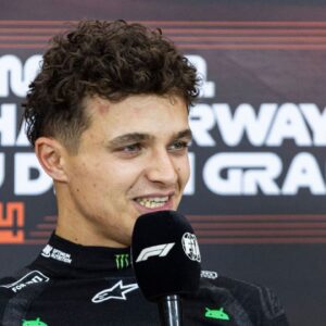 1st position and winner Lando Norris of Great Britain driver of the car MCL38 no 4 of the McLaren Formula One Team