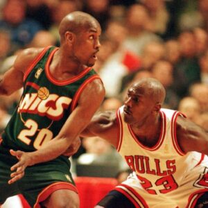 Gary Payton and Michael Jordan