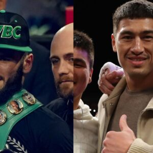 Artur Beterbiev (L), Dmitry Bivol (R)