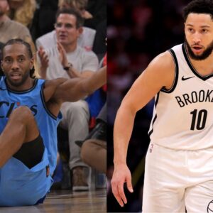 Kawhi Leonard (L) and Ben Simmons (R)