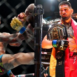 Alex Pereira (L), Ilia Topuria (R)