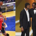 Victor Wembanyama (L), Tim Duncan and David Robinson (R)