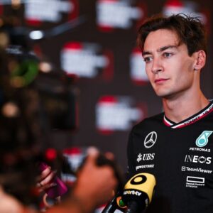 December 7, 2024, Mezzolombardo, Mezzolombardo, United Arab Emirates: British driver George Russell ( Mercedes AMG F1 Team) talk to the media after Qualifying Session of the FIA Formula 1 Abu Dhabi Grand Prix at Yas Marina Circuit in Abu Dhabi, United Arab Emirates