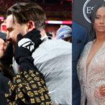 On left- Travis Kelce and Taylor Swift and on right- Kayla Nicole. Credit- Imagn Images