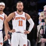 Jalen Brunson and Josh Hart (L), Mike Breen (R)