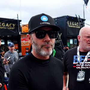 NASCAR Cup Series driver Jimmie Johnson (84) during practice for the Daytona 500 at Daytona International Speedway.