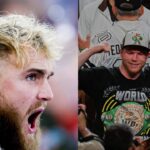 Jake Paul (L), Canelo Alvarez (R)