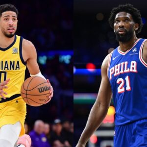 Tyrese Haliburton and Joel Embiid