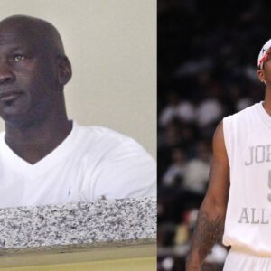 Michael Jordan (L), Marcus Jordan (R)