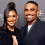 Bry Burrows and Jalen Hurts on Oct. 24, 2023 in NYC.