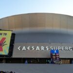 A general overall view of the Caesars Superdome, the site of Super Bowl LIX between the Kansas City Chiefs and Philadelphia Eagles.
