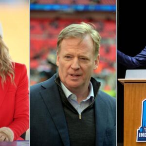 Laura Rutledge, Roger Godell and Charlie Baker