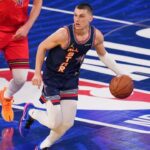 Kennyís Young Stars guard Tyler Herro (14) of the Miami Heat controls the ball against Chuckís Global Stars during the 2025 NBA All Star Game at Chase Center