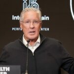 Jan 27, 2025; Las Vegas, NV, USA; Las Vegas Raiders coach Pete Carroll at press conference at Intermountain Health Performance Center.