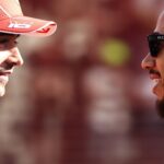 F1 Abu Dhabi Grand Prix 2024 Charles Leclerc of Ferrari and Lewis Hamilton of Mercedes before the Formula 1 Abu Dhabi Grand Prix at Yas Marina Cicuit in Abu Dhabi