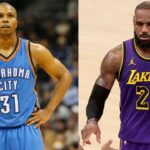 Sebastian Telfair (L) and LeBron James (R)