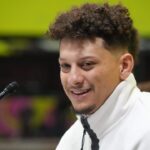 Kansas City Chiefs quarterback Patrick Mahomes (15) during Super Bowl LIX Opening Night at Ceasars Superdome.