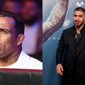 Charles Oliveira (L), Ilia Topuria (R)