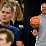 Rob Pelinka (L), Nico Harrison (R)