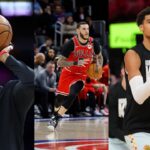 De'Aaron Fox (L), Lonzo Ball (C), Victor Wembanyama (R)